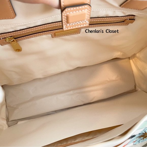 🔥NeW! Tory Burch Ella Print Large Tote - Picture 8 of 13